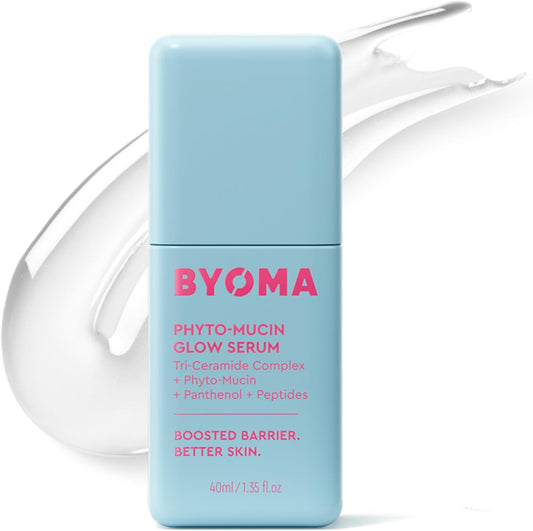 BYOMA Phyto-Mucin Glow Serum - Flawless Primer and Makeup Base - Strengthens Skin Barrier - 1.35 fl.oz | Mucin Face Serum, Glass Skin Effect, Plumps, Primes & Hydrates, Strengthens Skin Barrier, Flawless Primer and Makeup Base