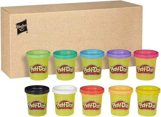 Play-Doh 10 Pack Modeling Compound Case of Colors, 2-Ounce Cans, Kids Toys for 2 Years and Up, Arts and Crafts for Kids, Imagination Toys, Art and craft gifts