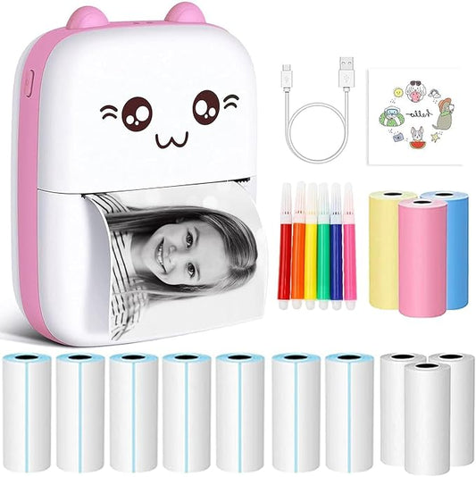 SKY-TOUCH Mini Thermal Printer,Bluetooth Labler Maker,Portable Sticker Printer
