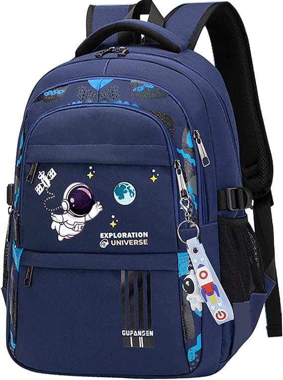 Astronaut Backpack for Boys Teens, Large Capacity School Bag Bookbag for Kids Elementary Middle