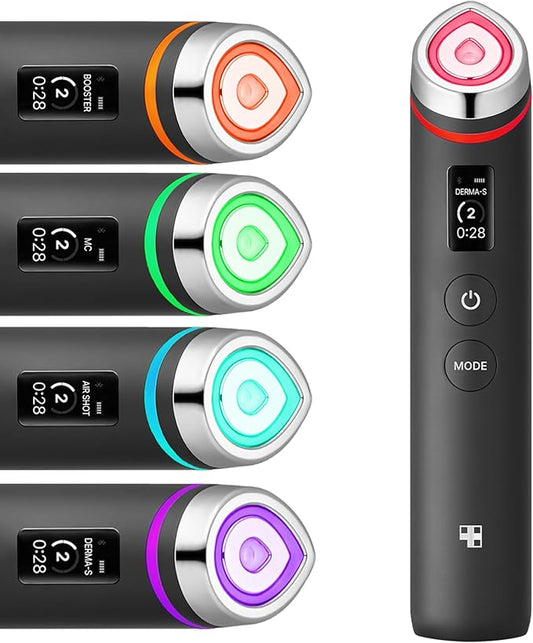 medicube Age-R Booster Pro | 6-in-1 Real Glass Glow Device | Looking Glass Skin with Enhanced Absorption, Radiance, Elasticity,Pore Care | LED Anti-Wrinkle Device | Korean Skin Care